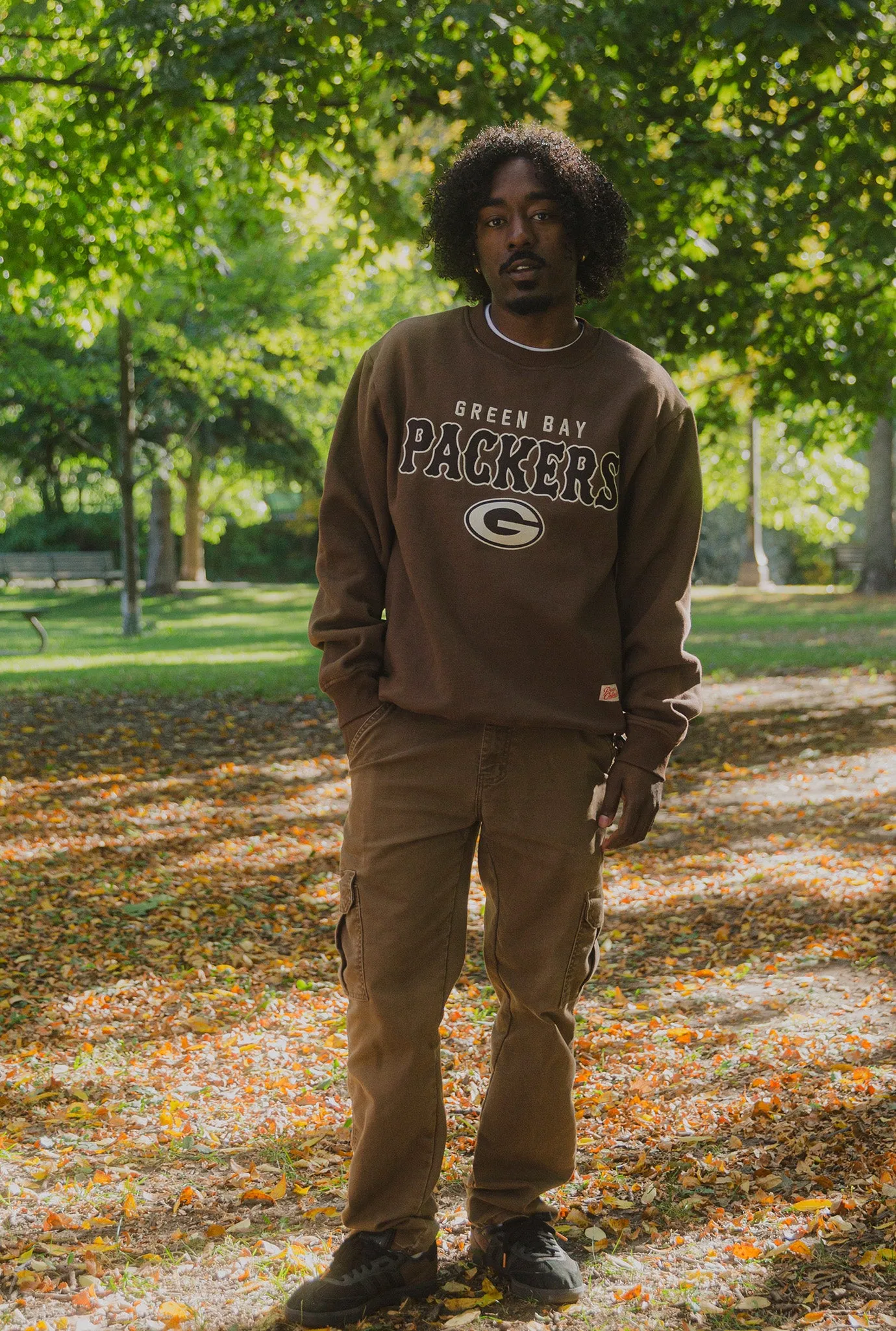 Green Bay Packers Heavyweight Crewneck - Cocoa sold by Peace-Collective