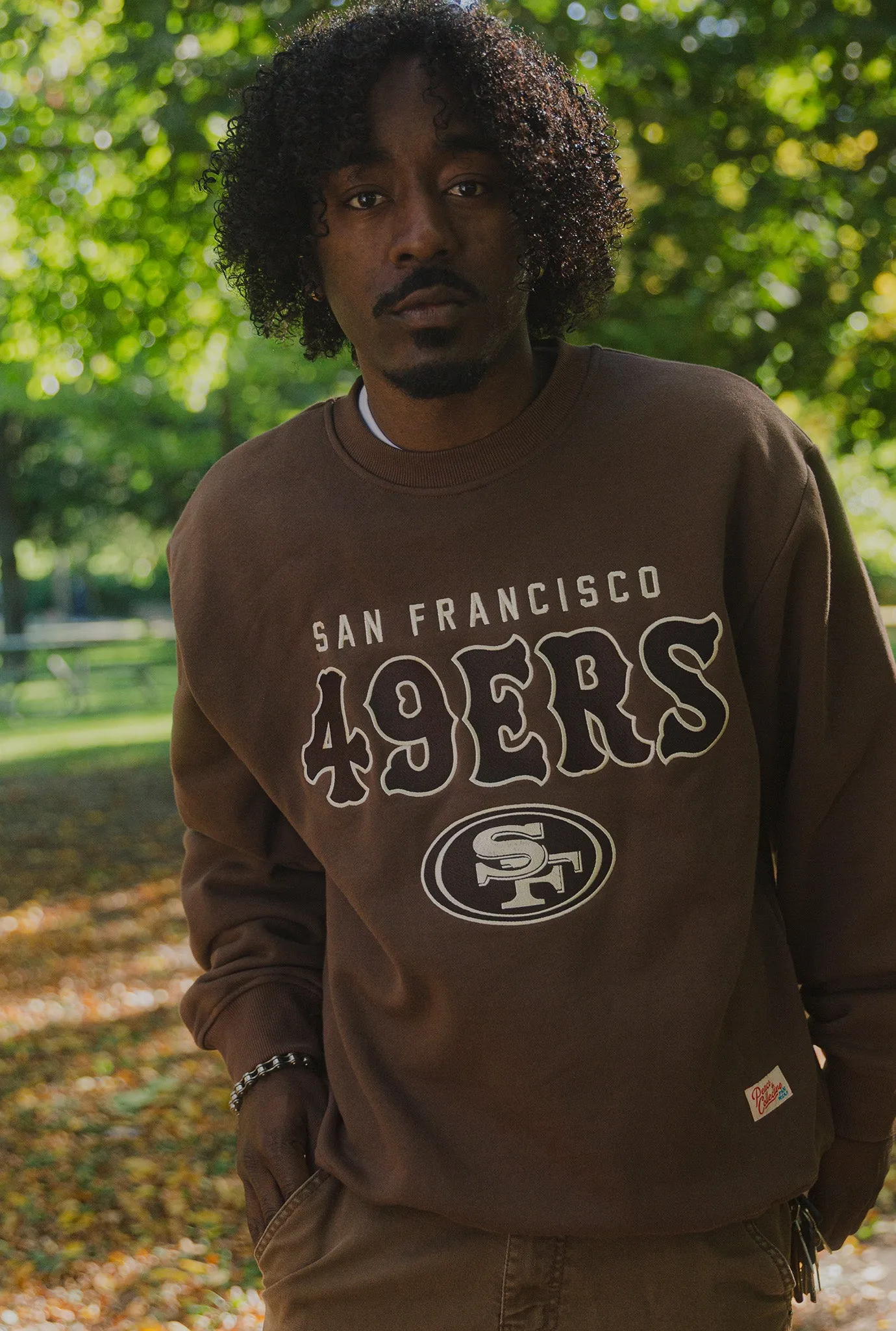 San Francisco 49ers Heavyweight Crewneck - Cocoa sold by Peace-Collective