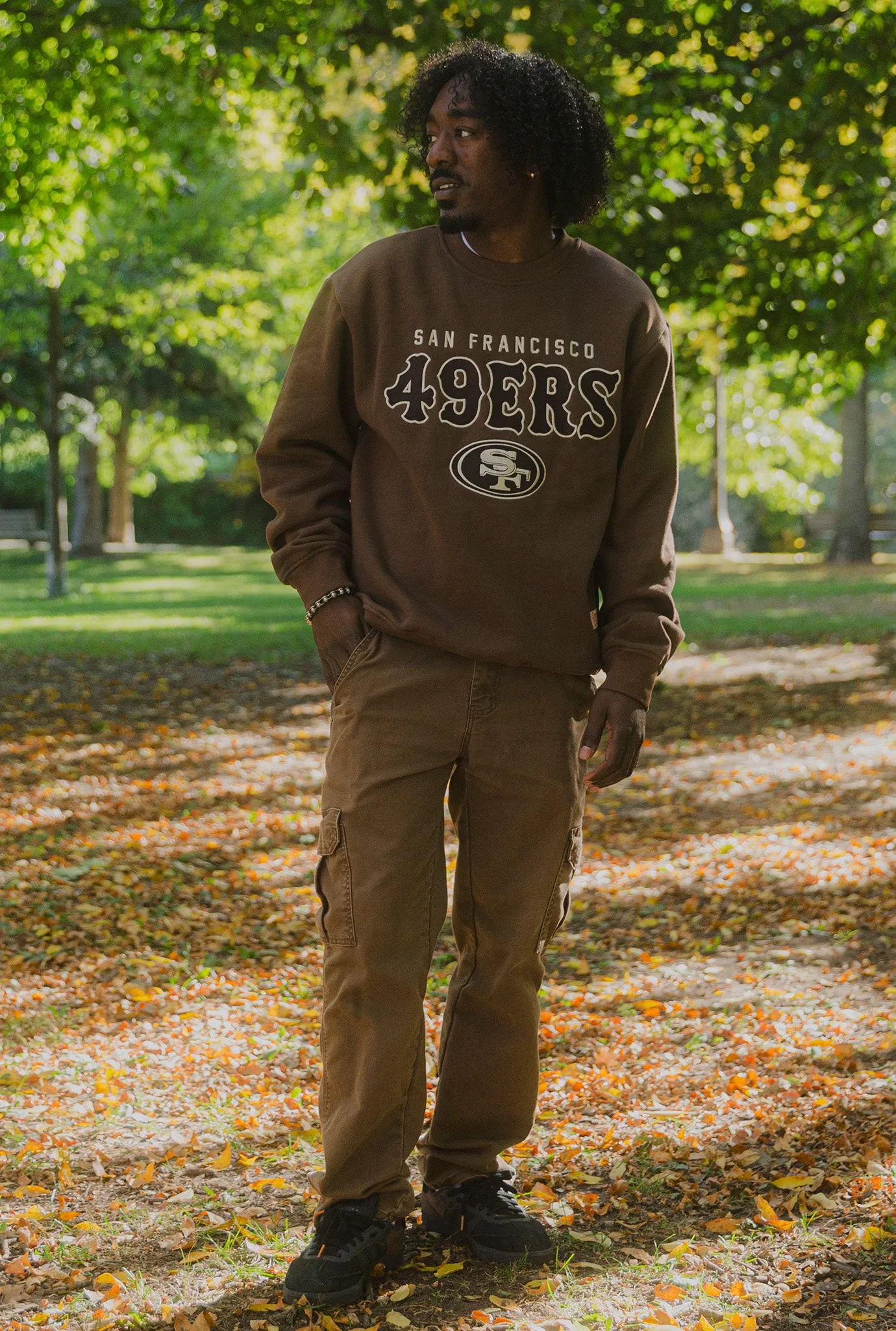 San Francisco 49ers Heavyweight Crewneck - Cocoa sold by Peace-Collective product image thumbnail 2