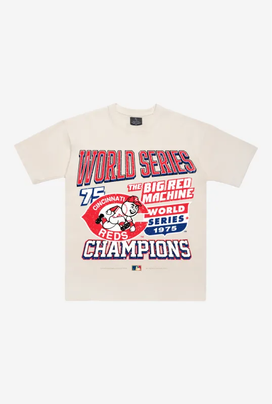 Cincinnati Reds 1975 World Series Cooperstown Collection Premium T-Shirt - Natural sold by Peace-Collective