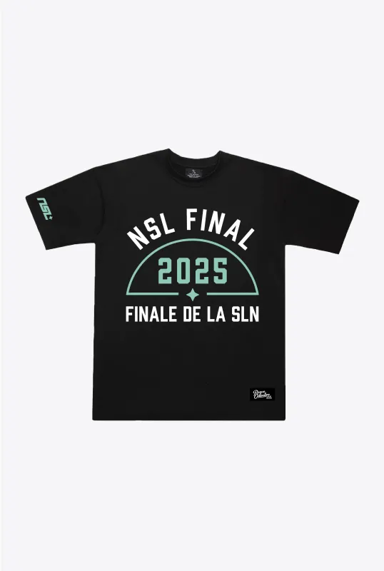NSL Final 2025 Heavyweight T-Shirt - Black sold by Peace-Collective