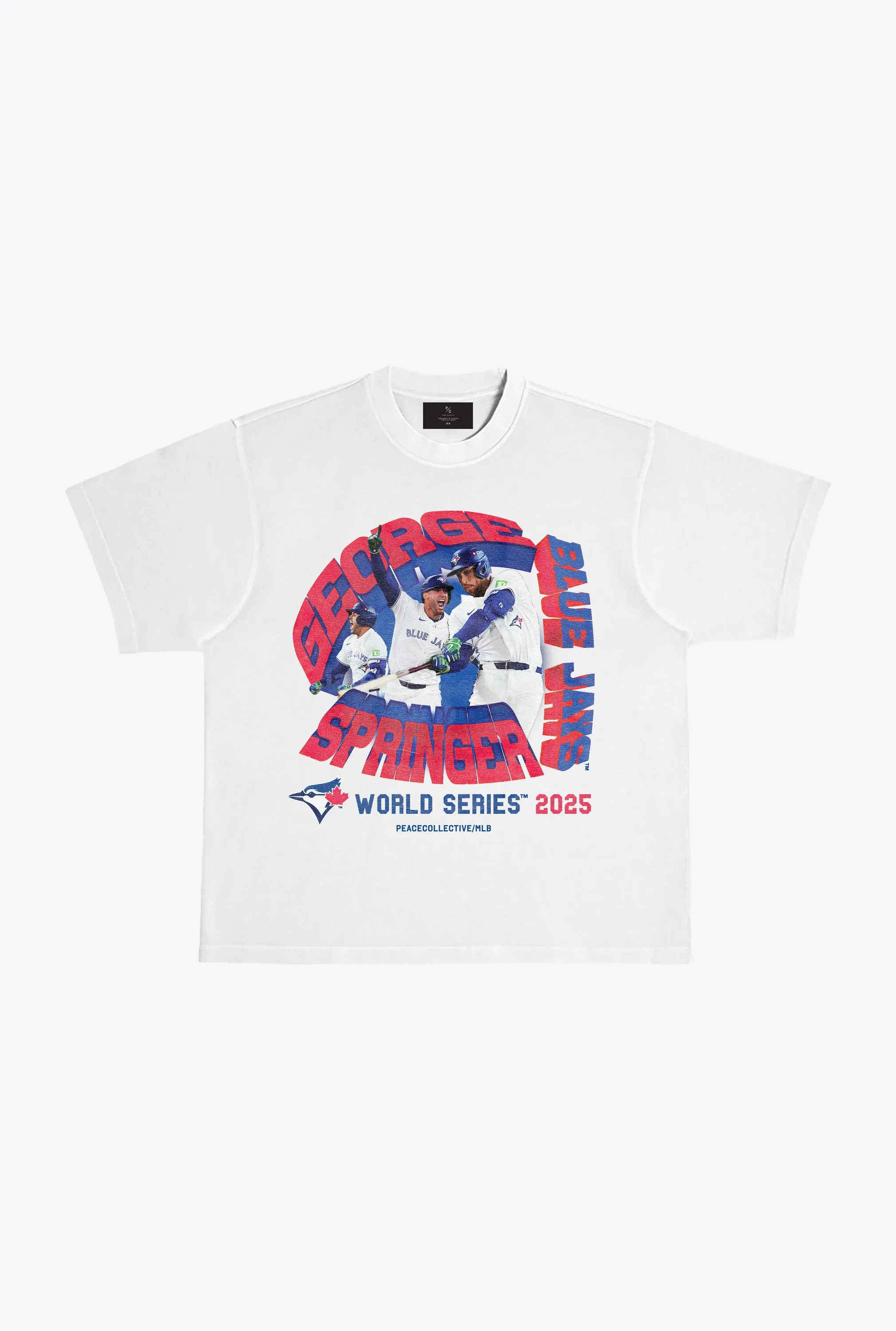 Toronto Blue Jays World Series 2025 George Springer Heavyweight T-Shirt - White sold by Peace-Collective