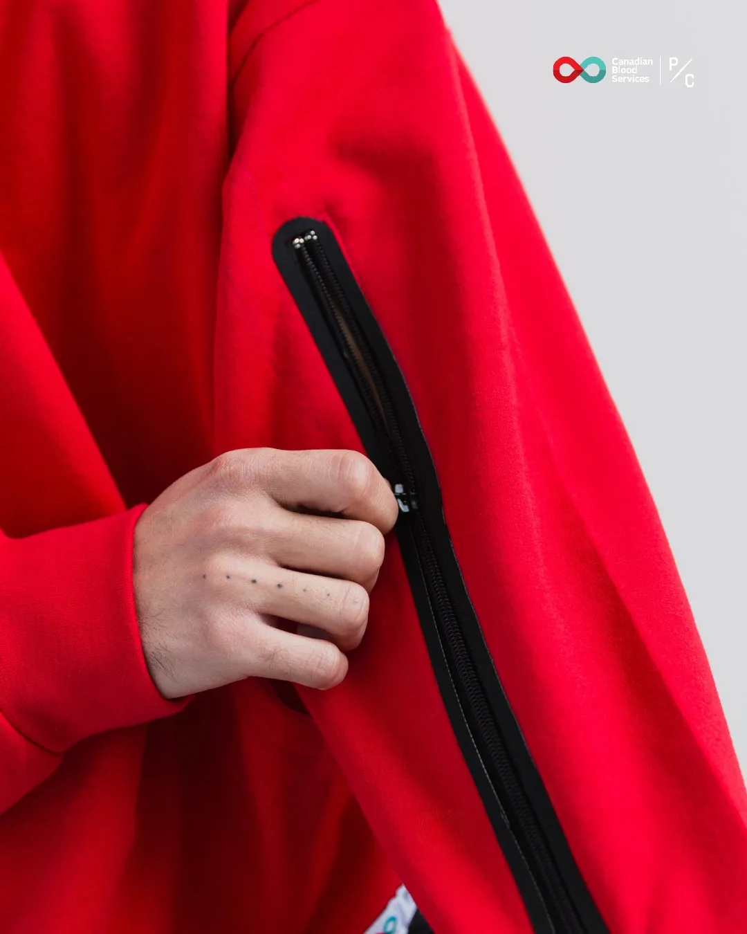 P/C x Canadian Blood Services Hoodie - Rich Red sold by Peace-Collective product image thumbnail 2