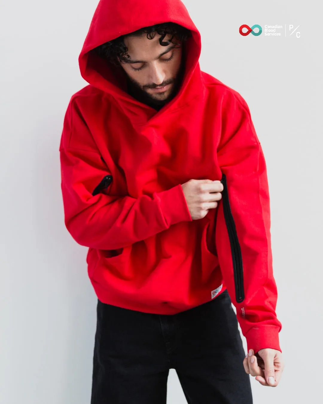 P/C x Canadian Blood Services Hoodie - Rich Red sold by Peace-Collective