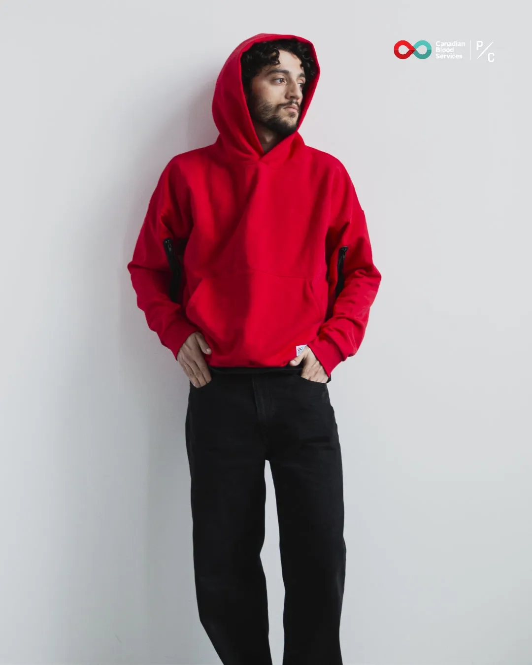 P/C x Canadian Blood Services Hoodie - Rich Red sold by Peace-Collective product image thumbnail 3
