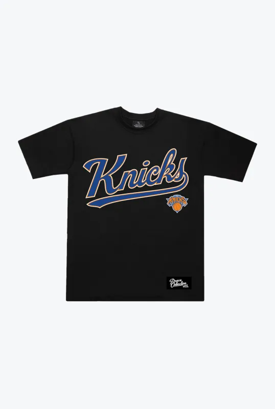 New York Knicks Spirit Heavyweight T-Shirt - Black sold by Peace-Collective