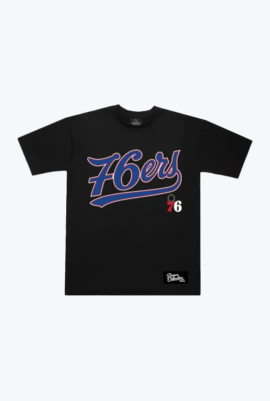 Philadelphia 76ers Spirit Heavyweight T-Shirt - Black sold by Peace-Collective