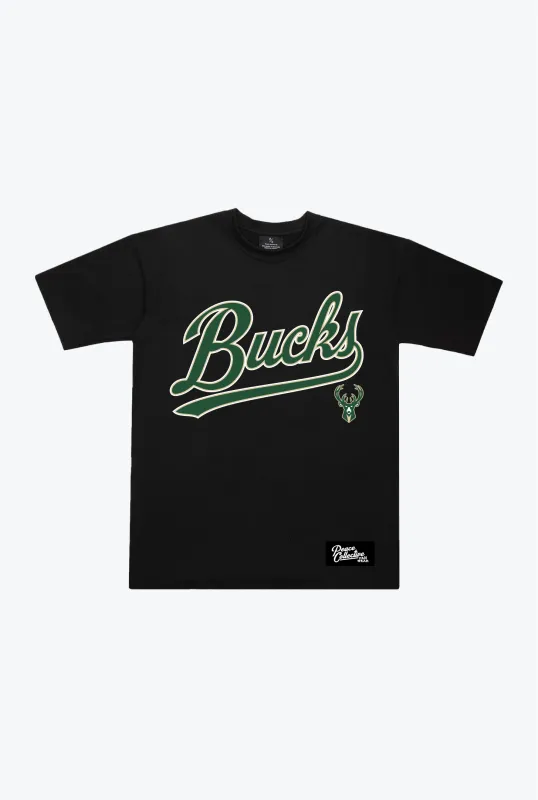 Milwaukee Bucks Spirit Heavyweight T-Shirt - Black sold by Peace-Collective