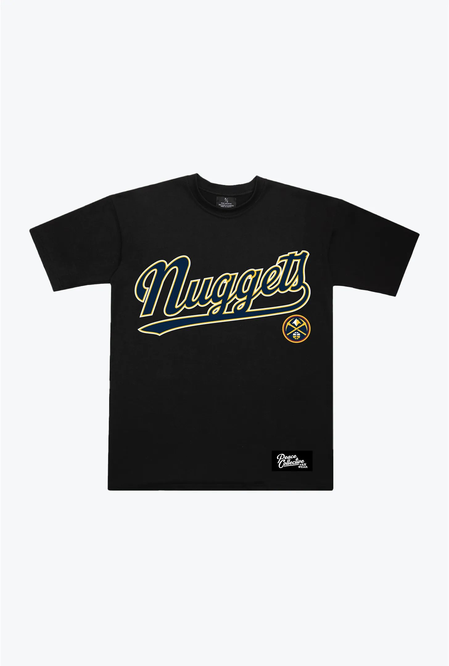 Denver Nuggets Spirit Heavyweight T-Shirt - Black sold by Peace-Collective