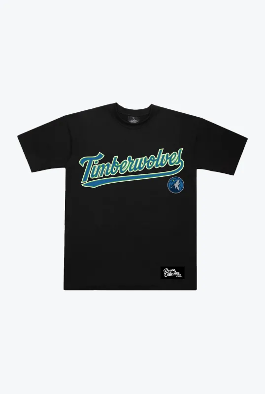 Minnesota Timberwolves Spirit Heavyweight T-Shirt - Black sold by Peace-Collective