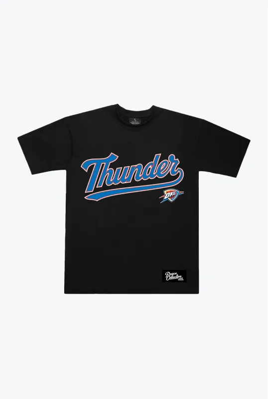Oklahoma City Thunder Spirit Heavyweight T-Shirt - Black sold by Peace-Collective