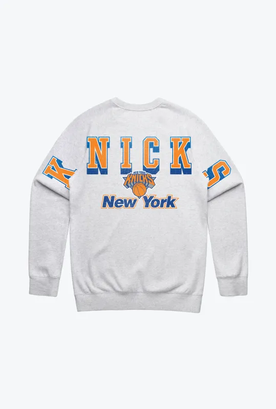 New York Knicks Spirit Crewneck - Ash sold by Peace-Collective