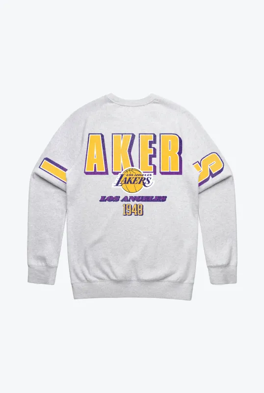 Los Angeles Lakers Spirit Crewneck - Ash sold by Peace-Collective