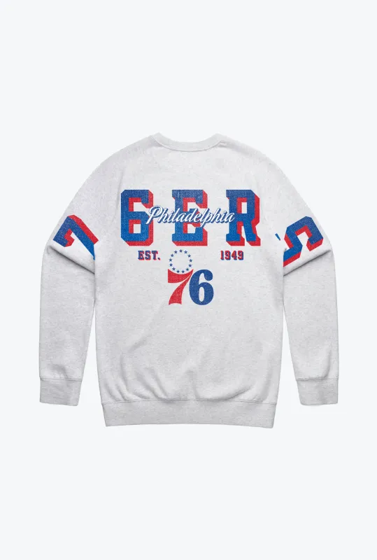 Philadelphia 76ers Spirit Crewneck - Ash sold by Peace-Collective