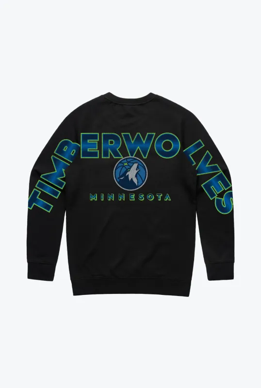 Minnesota Timberwolves Spirit Crewneck - Black sold by Peace-Collective