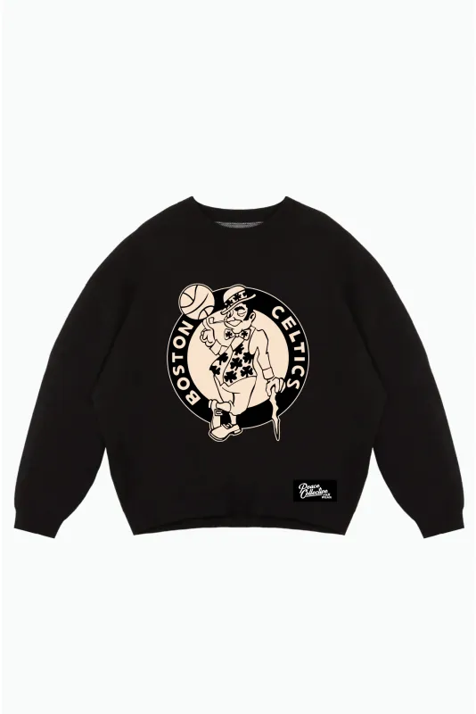 Boston Celtics Knit Sweater - Black sold by Peace-Collective