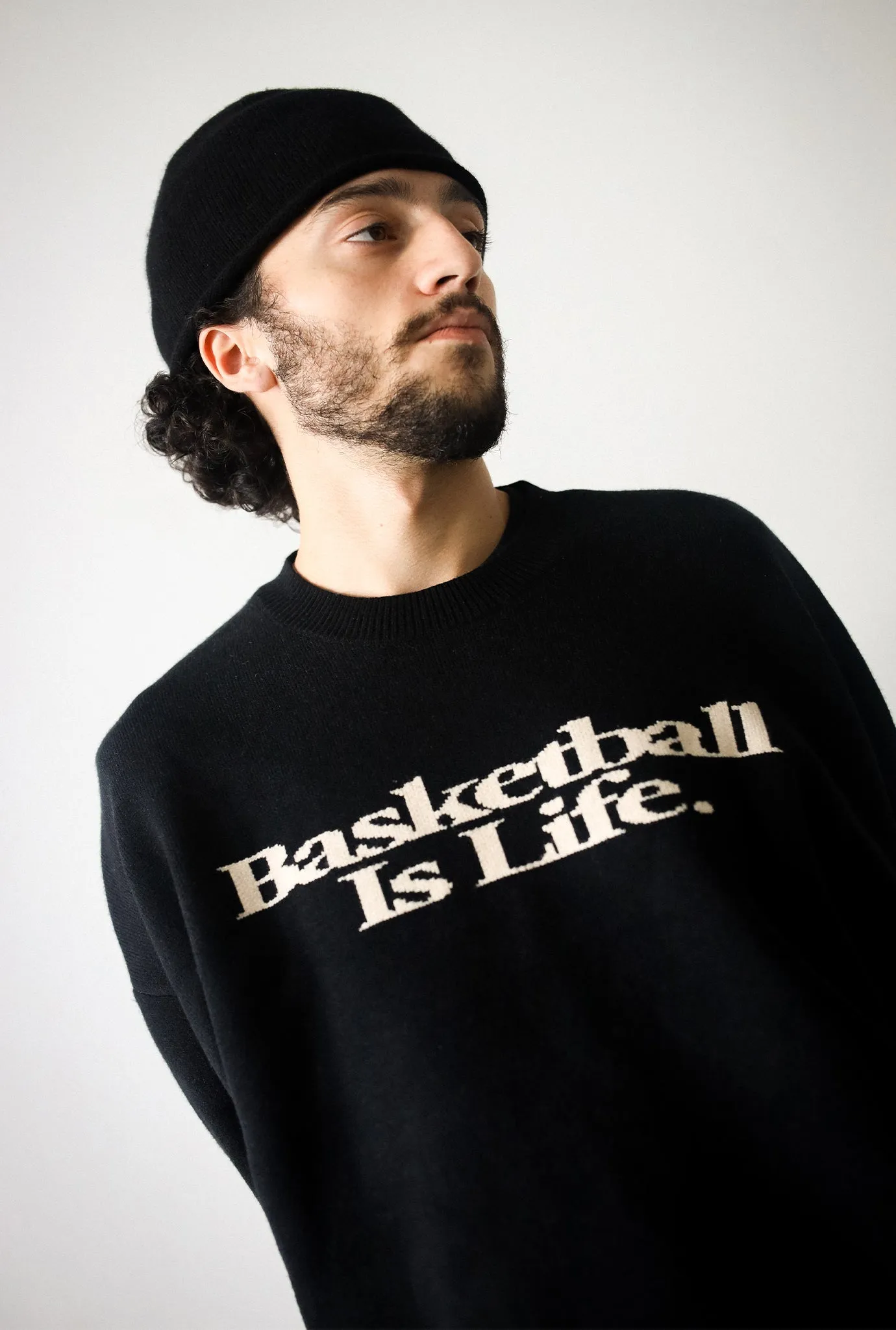 Basketball is Life Knit Sweater - Black sold by Peace-Collective product image thumbnail 2