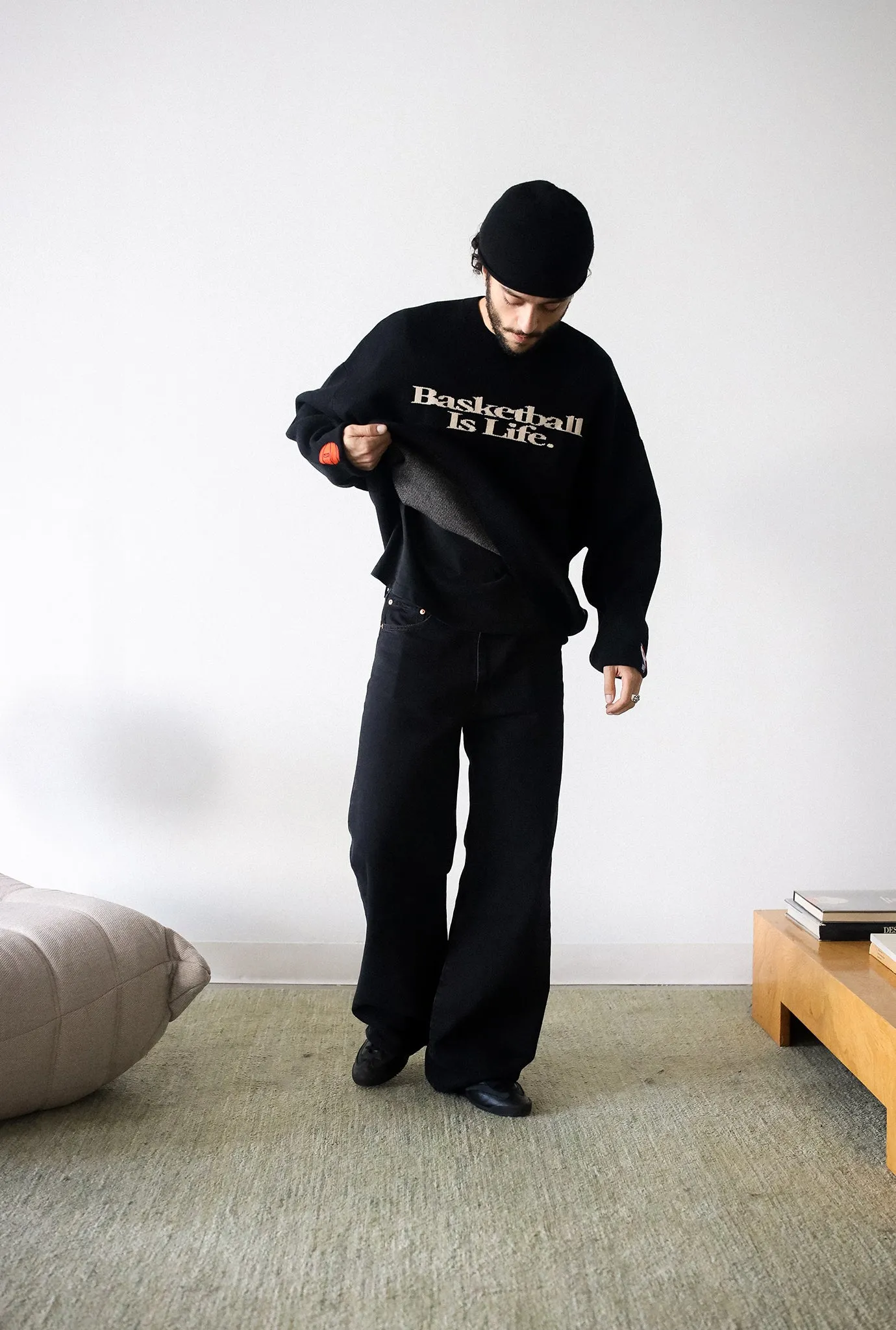 Basketball is Life Knit Sweater - Black sold by Peace-Collective product image thumbnail 3