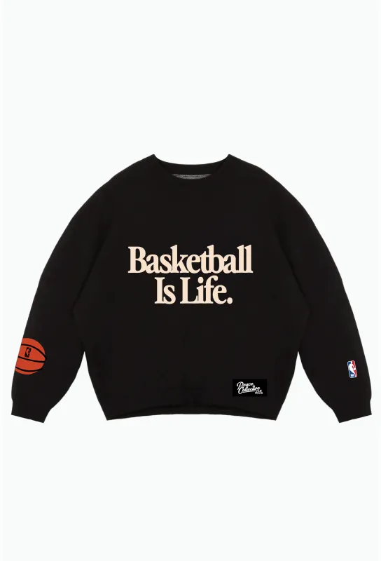 Basketball is Life Knit Sweater - Black sold by Peace-Collective