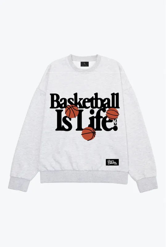 Basketball is Life SuperHeavy™️ Crewneck - Ash sold by Peace-Collective