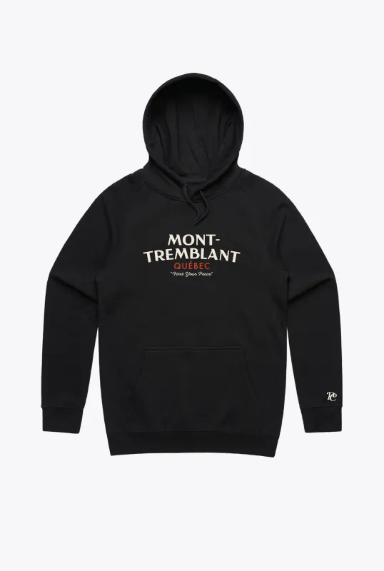 Mont-Tremblant Winter Escape Hoodie - Black sold by Peace-Collective