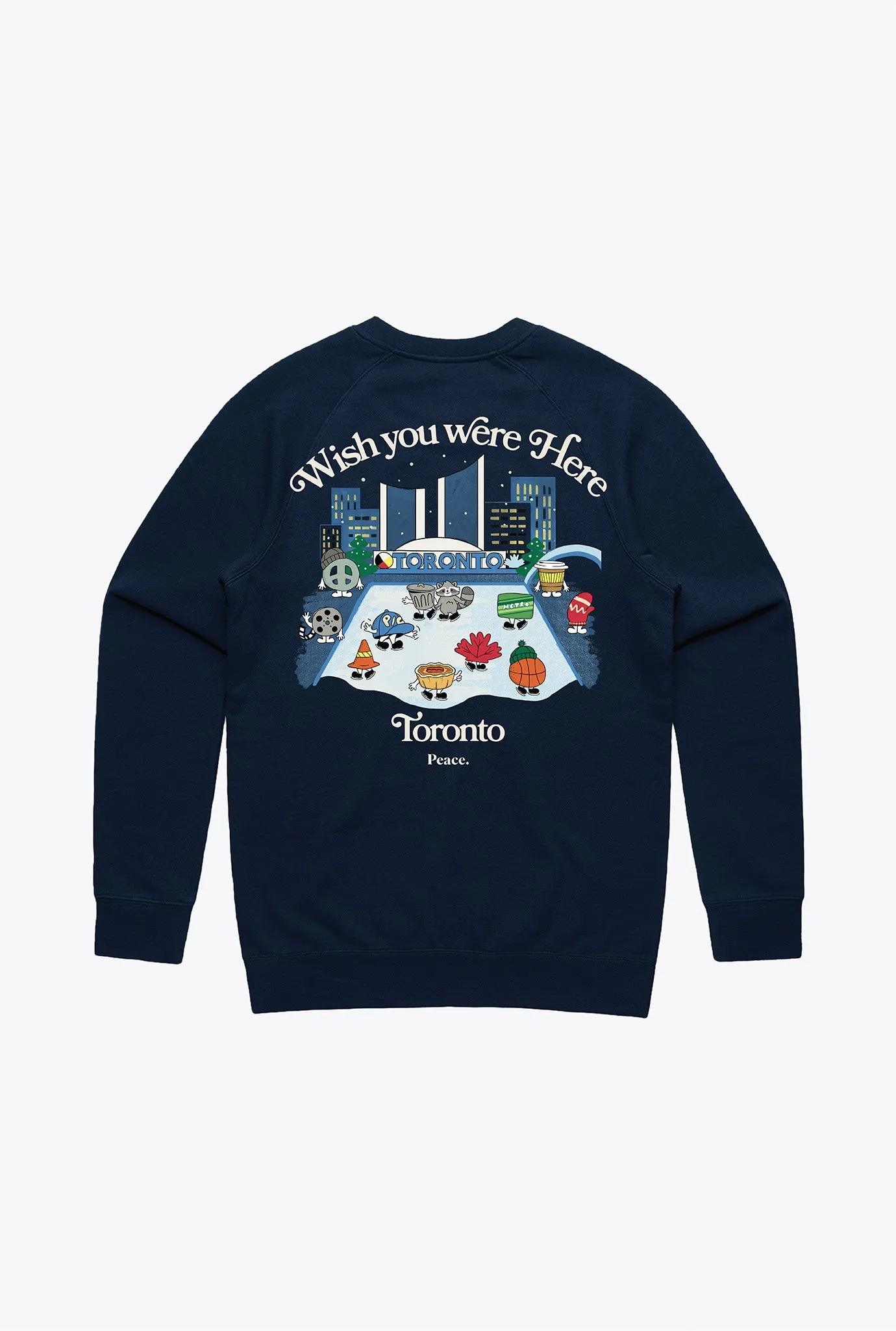 Toronto Wish You Were Here Crewneck - Navy sold by Peace-Collective