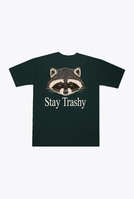 Trash Teddy Heavyweight T-Shirt - Pine Green sold by Peace-Collective