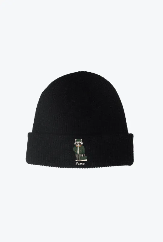 Fashion Trash Teddy Beanie - Black sold by Peace-Collective