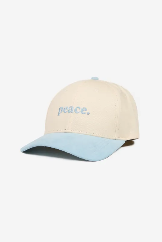 Peace Basics A-Frame Cap - Winter Sky / Ivory sold by Peace-Collective