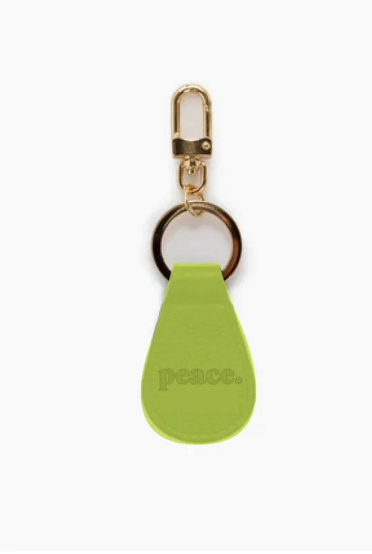 Peace Basics Faux Leather Fob Keychain - Aurora Green sold by Peace-Collective