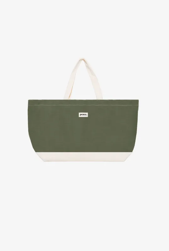 Peace Basics Tote Bag - Olive sold by Peace-Collective