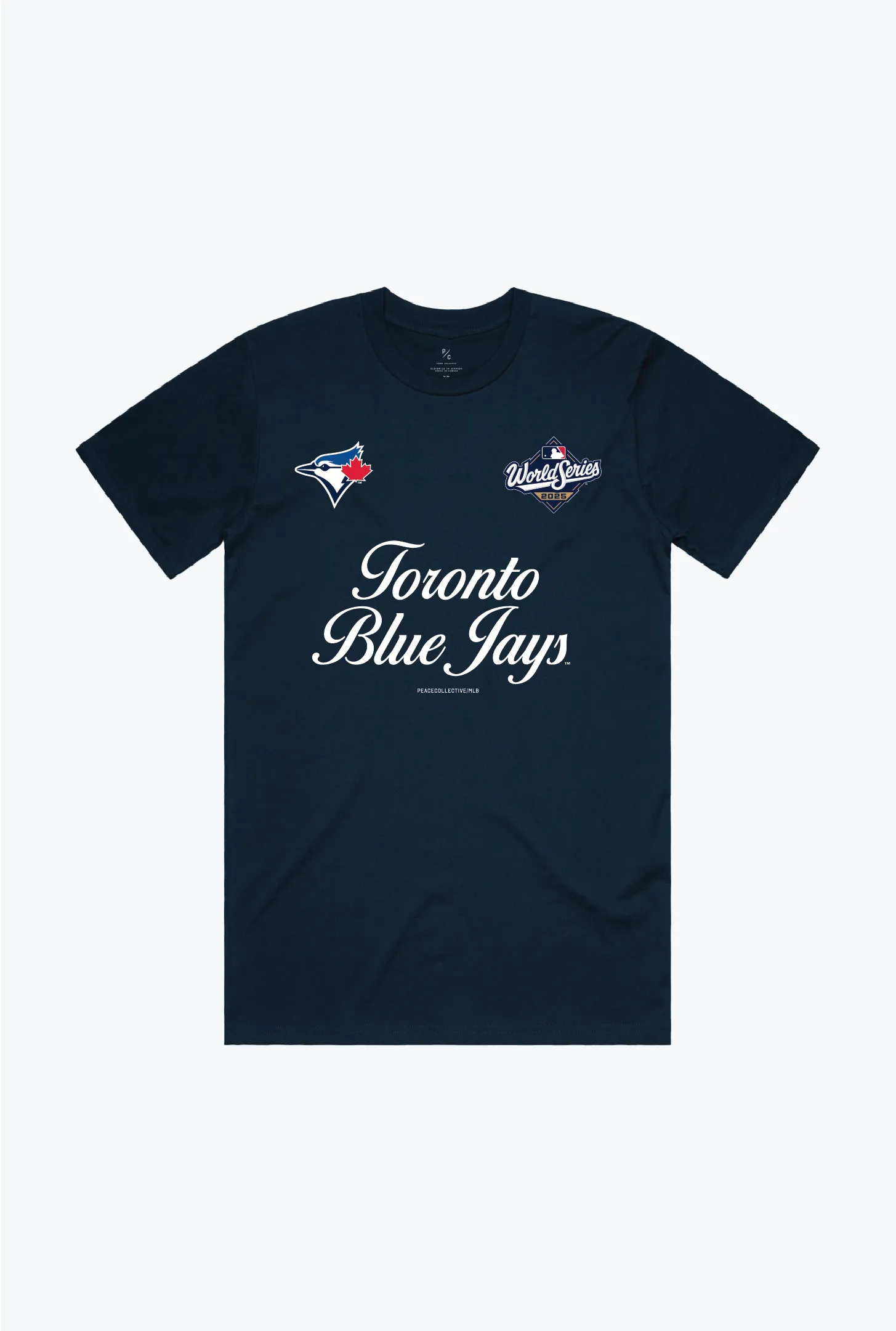Toronto Blue Jays World Series 2025 Cursive T-Shirt - Navy sold by Peace-Collective