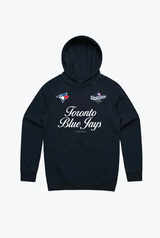 Toronto Blue Jays World Series 2025 Cursive Hoodie - Navy sold by Peace-Collective