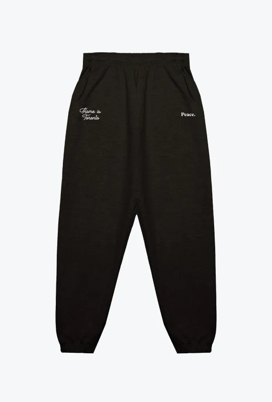 Home is Toronto Anniversary Heavyweight Jogger - Black sold by Peace-Collective