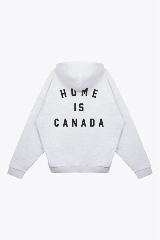 Home is Canada Anniversary Heavyweight Hoodie - Grey Melange sold by Peace-Collective