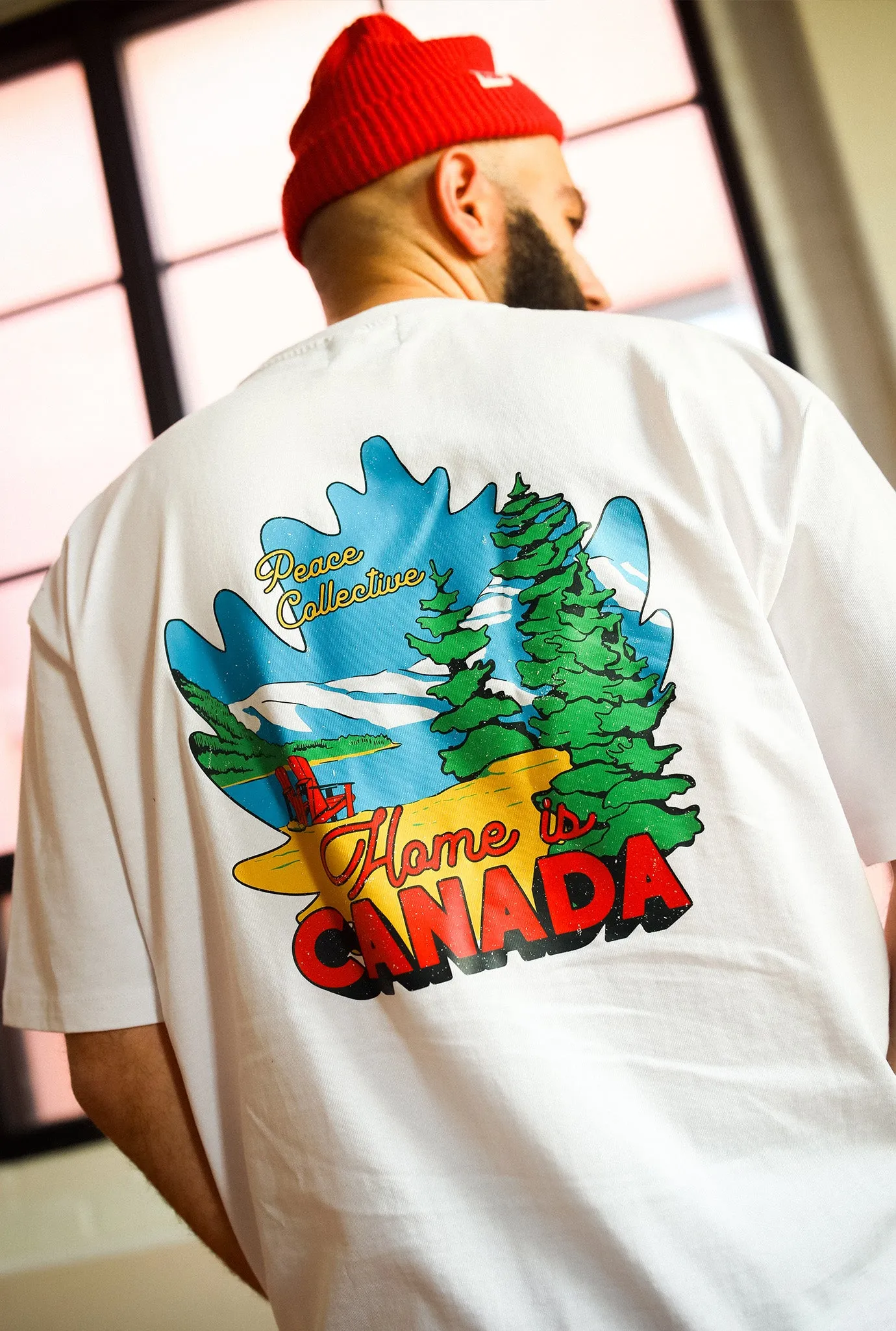 Home is Canada Heavyweight T-Shirt - White sold by Peace-Collective product image thumbnail 3