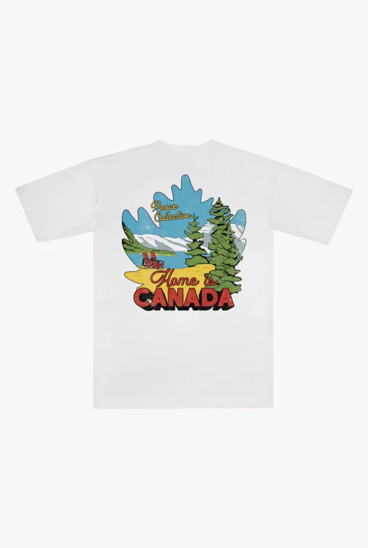 Home is Canada Heavyweight T-Shirt - White sold by Peace-Collective