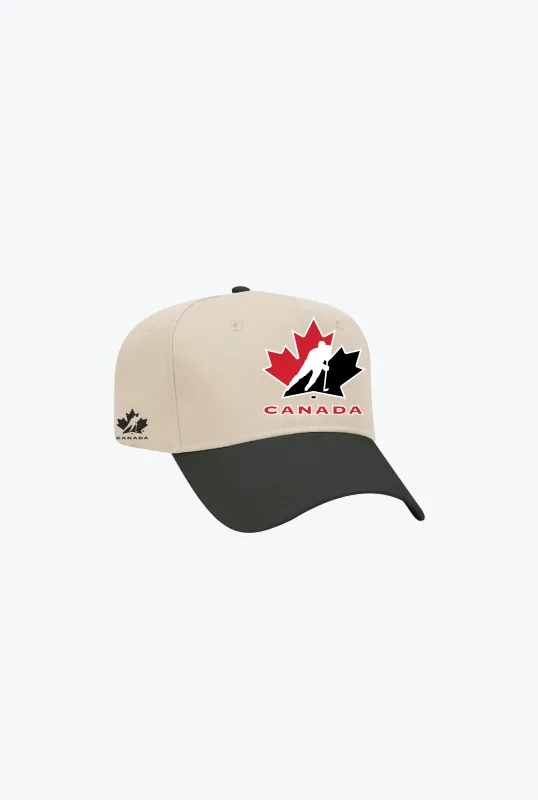 Hockey Canada A-Frame Cap - Ivory / Black sold by Peace-Collective