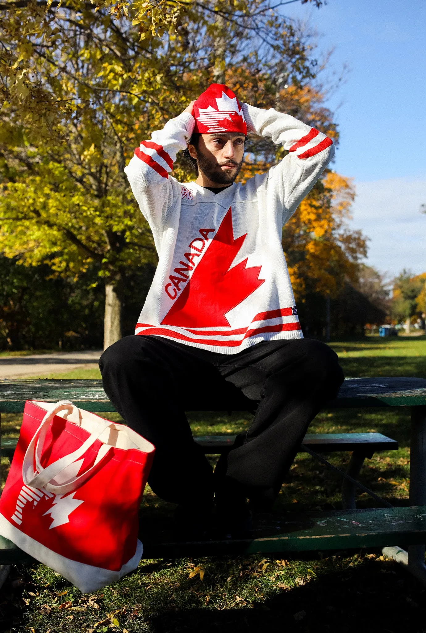 Hockey Canada Knit Long Sleeve Jersey - White sold by Peace-Collective product image thumbnail 4