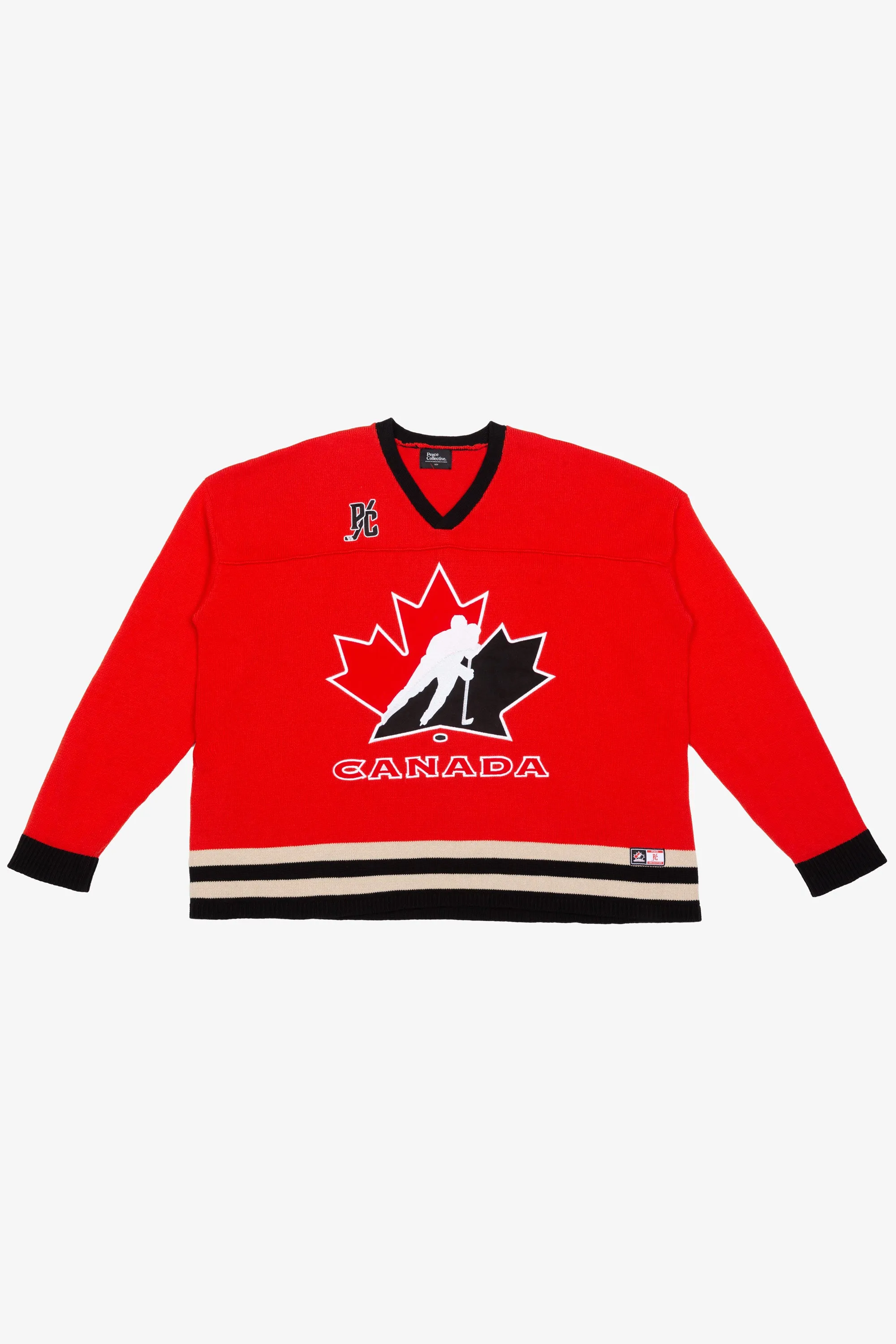 Hockey Canada Knit Sweater - Red sold by Peace-Collective