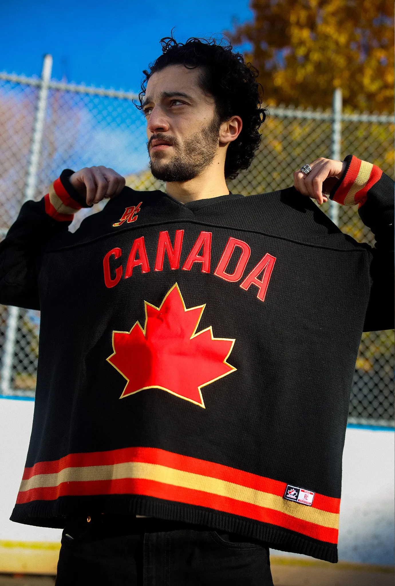 Hockey Canada Knit Sweater - Black sold by Peace-Collective product image thumbnail 4