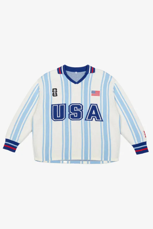 FIFA World Cup 2026™ USA Knit Long Sleeve Jersey - White sold by Peace-Collective