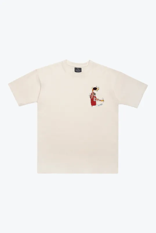 Travis Kelce Heavyweight T-Shirt - Ivory sold by Peace-Collective
