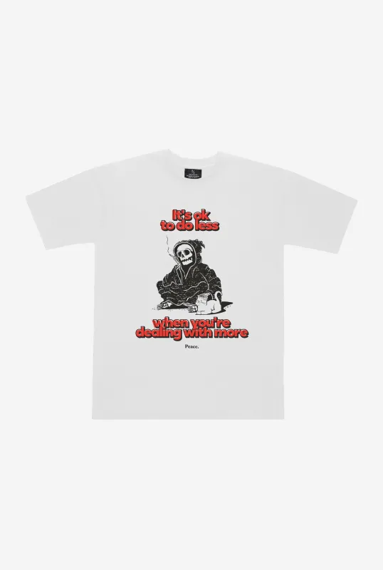 Dealing With More Heavyweight T-Shirt - White sold by Peace-Collective