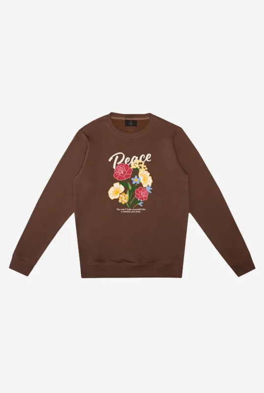 Version You Love Crewneck - Brown sold by Peace-Collective