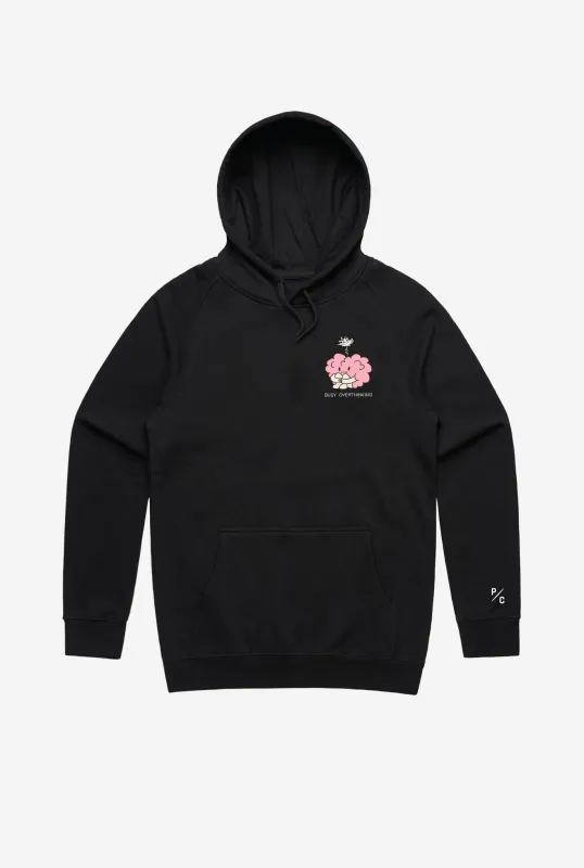 Busy Overthinking Hoodie - Black sold by Peace-Collective