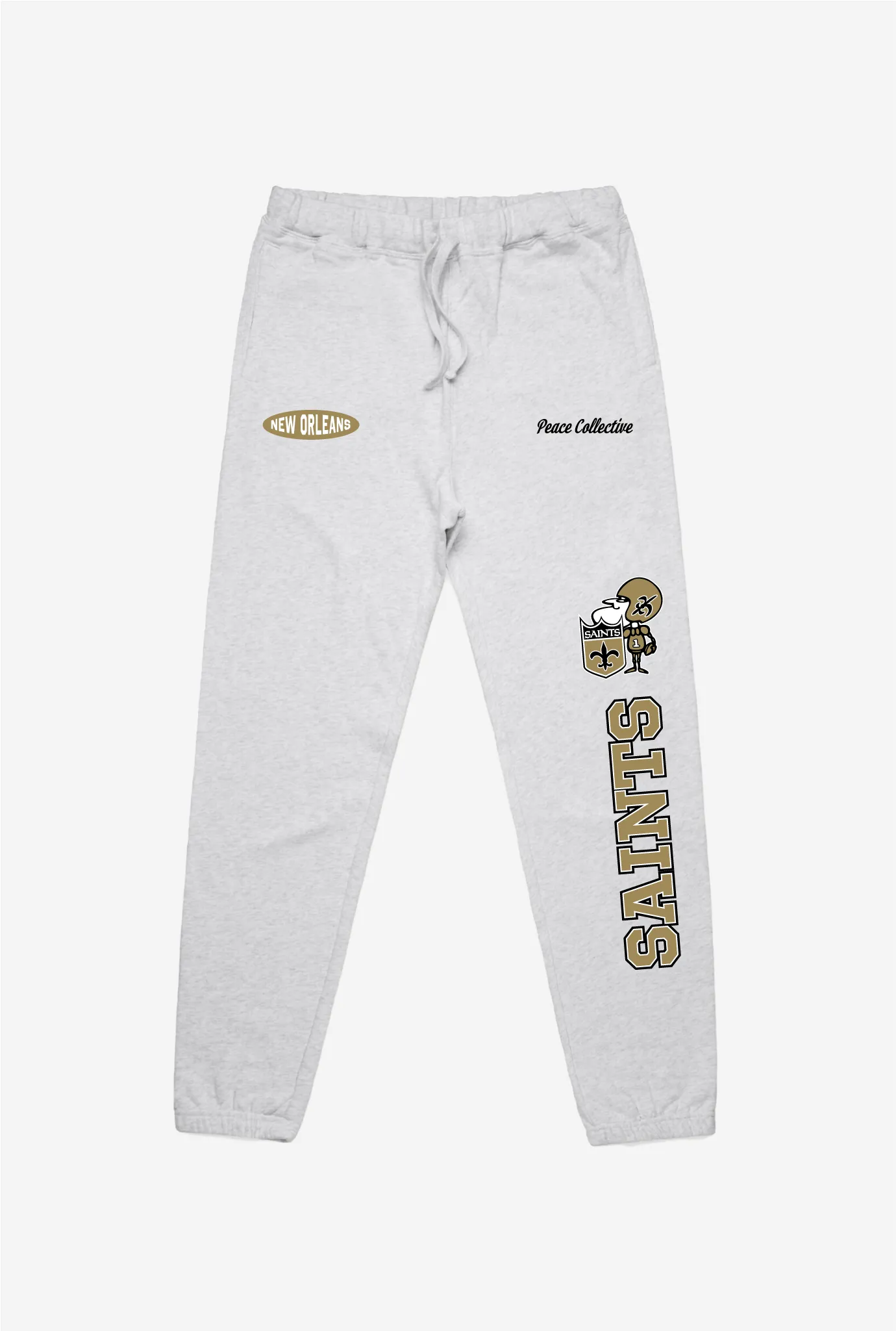 New Orleans Saints Washed Graphic Joggers - Ash sold by Peace-Collective