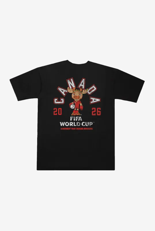 FIFA World Cup 2026™ Canada Mascot Heavyweight T-Shirt - Black made by Peace-Collective
