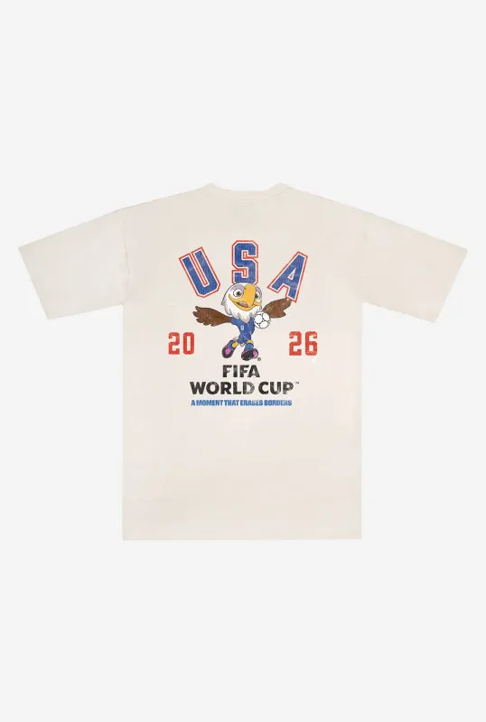 FIFA World Cup 2026™ USA Mascot Heavyweight T-Shirt - Ivory made by Peace-Collective