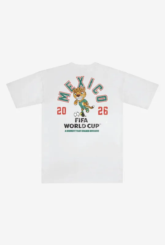FIFA World Cup 2026™ Mexico Mascot Heavyweight T-Shirt - White sold by Peace-Collective